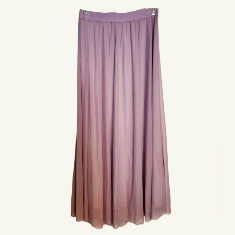 Elegant Lavender Maxi Skirt
